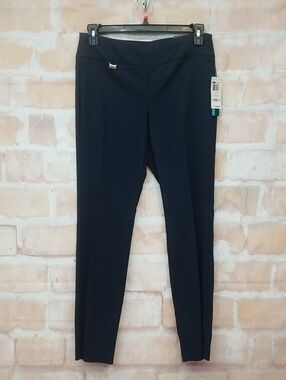NWT Alfani Size 6 Women's Navy Ponte Knit Pull-On Pants